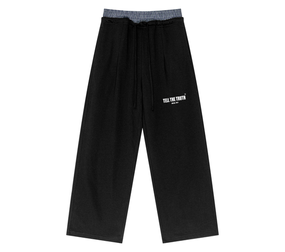 Tell The Truth Milan Plaid Contrast Waist Pants