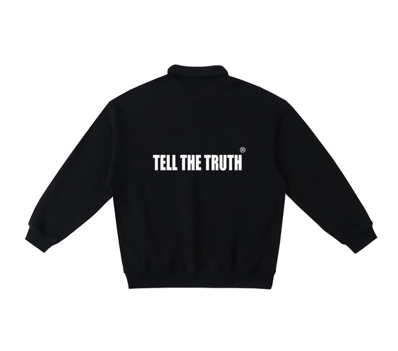 Tell The Truth Heavyweight Polo-Collar Sweatshirt