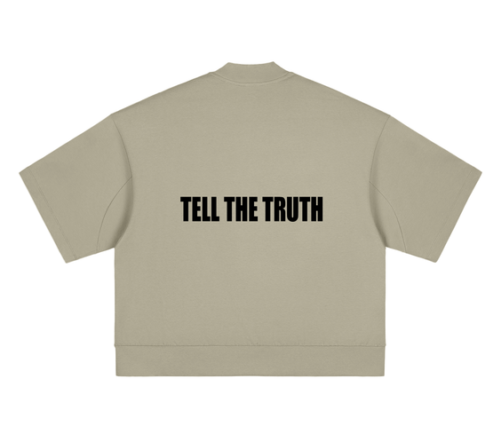 Tell The Truth Heavyweight Oversized Mock Neck T-Shirt