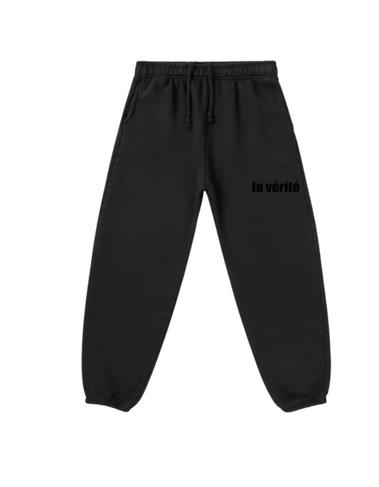 FRENCH DOUBLE BLACK JOGGERS