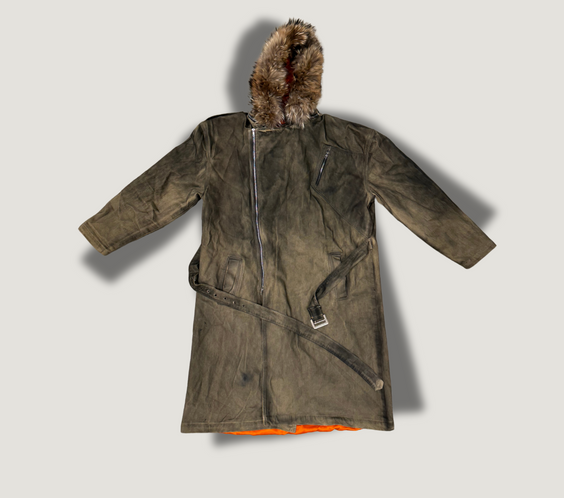 Tell The Truth Denim Trench Coat With Fur Hood