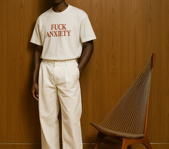Fuck Anxiety Raw Edge T-Shirt