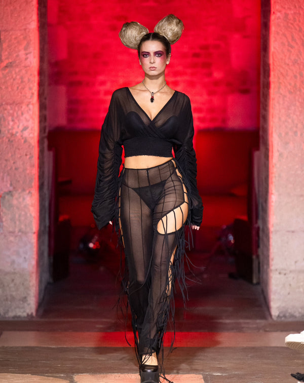 Tell The Truth Mesh Cowgirl Pants