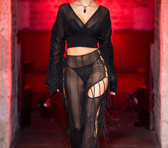 Tell The Truth Mesh Cowgirl Pants