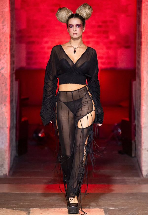Tell The Truth Mesh Cowgirl Pants