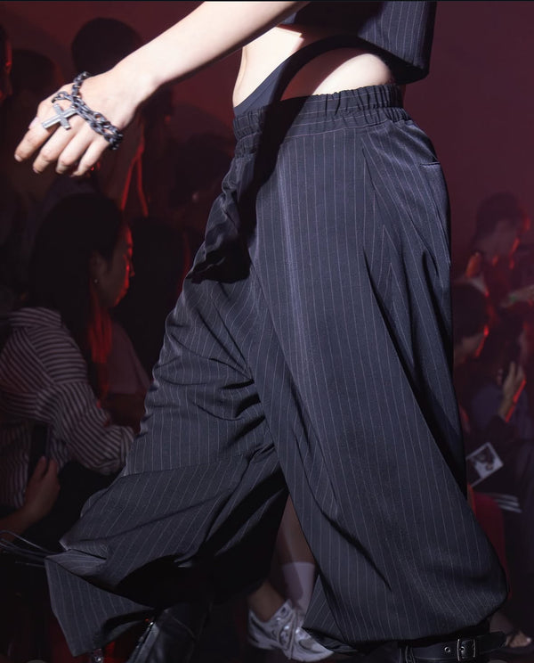 Tell The Truth Unisex Baggy Pinstripes Pants