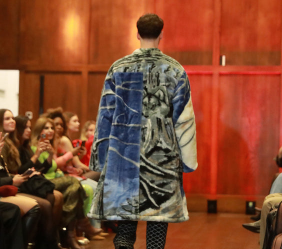 Wolves Fur Trench Coat