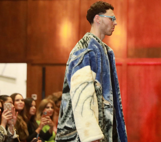 Wolves Fur Trench Coat