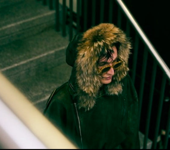 Tell The Truth Denim Trench Coat With Fur Hood