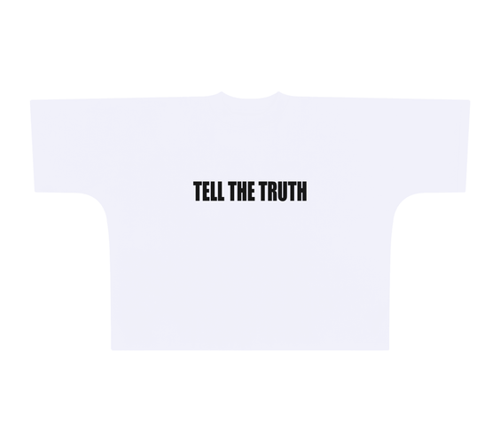 Tell The Truth Oversized One-Piece Pattern Cut Boxy Tee