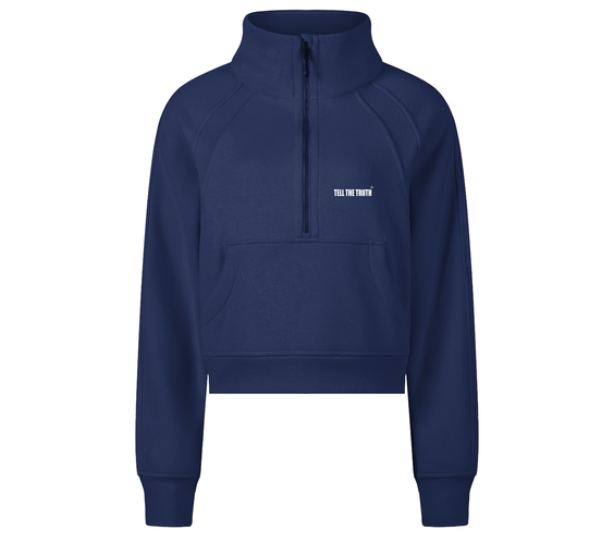 Women's Tell The Truth Cropped Half-Zip Sweatshirt