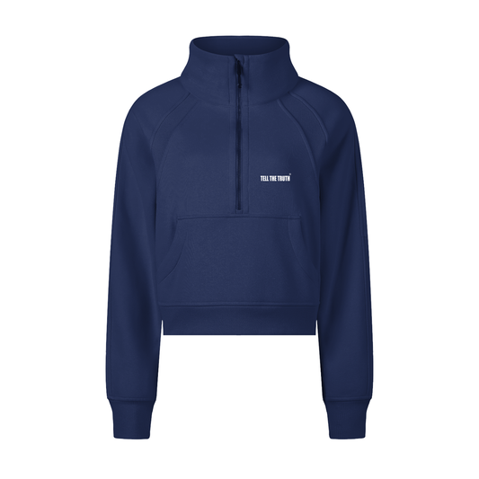 Women's Tell The Truth Cropped Half-Zip Sweatshirt
