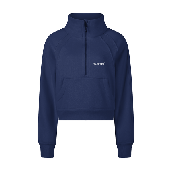 Women's Tell The Truth Cropped Half-Zip Sweatshirt