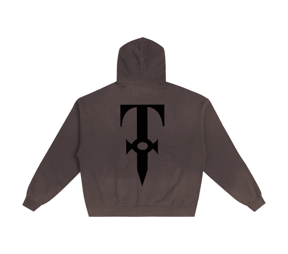 Tell The Truth Dagger Hand-Frayed Sunfade Zip Hoodie