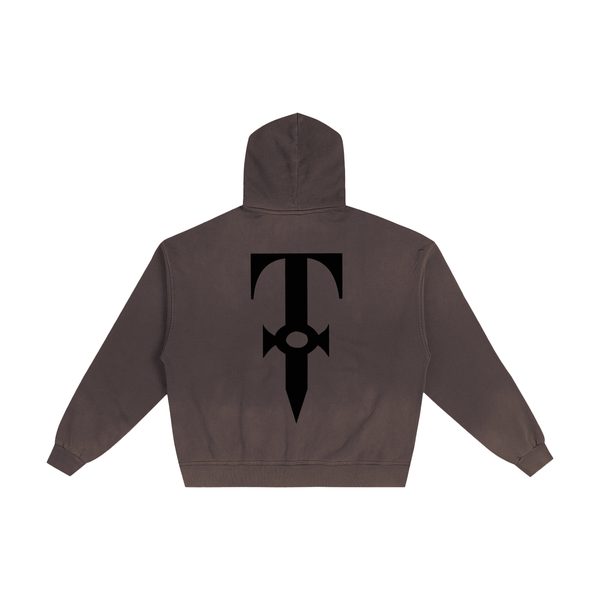 Tell The Truth Dagger Hand-Frayed Sunfade Zip Hoodie