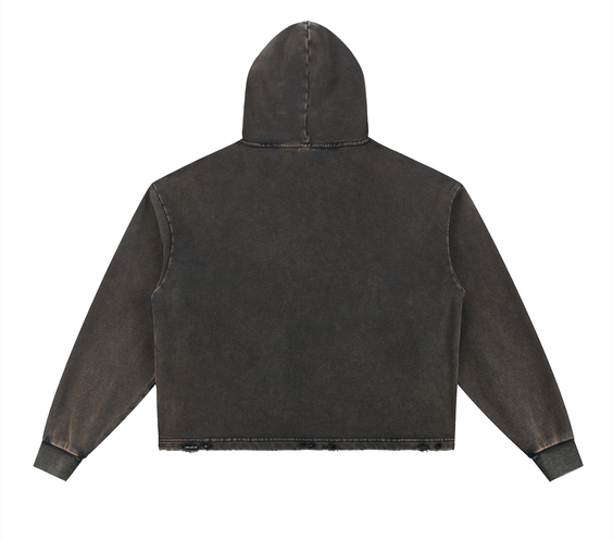 Tell The Truth Vintage Washed Frayed-Hem Hoodie