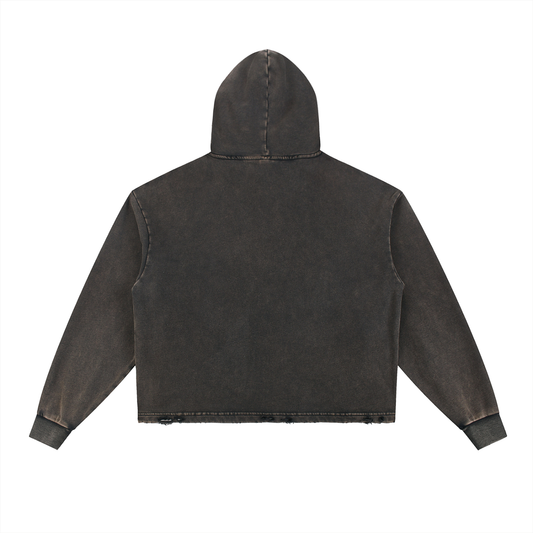 Tell The Truth Vintage Washed Frayed-Hem Hoodie