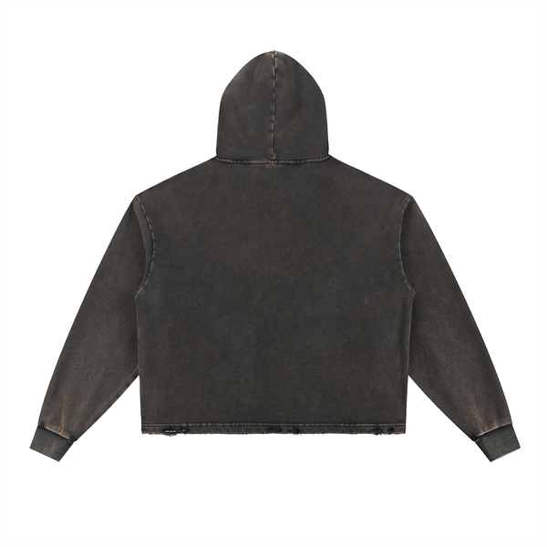 Tell The Truth Vintage Washed Frayed-Hem Hoodie