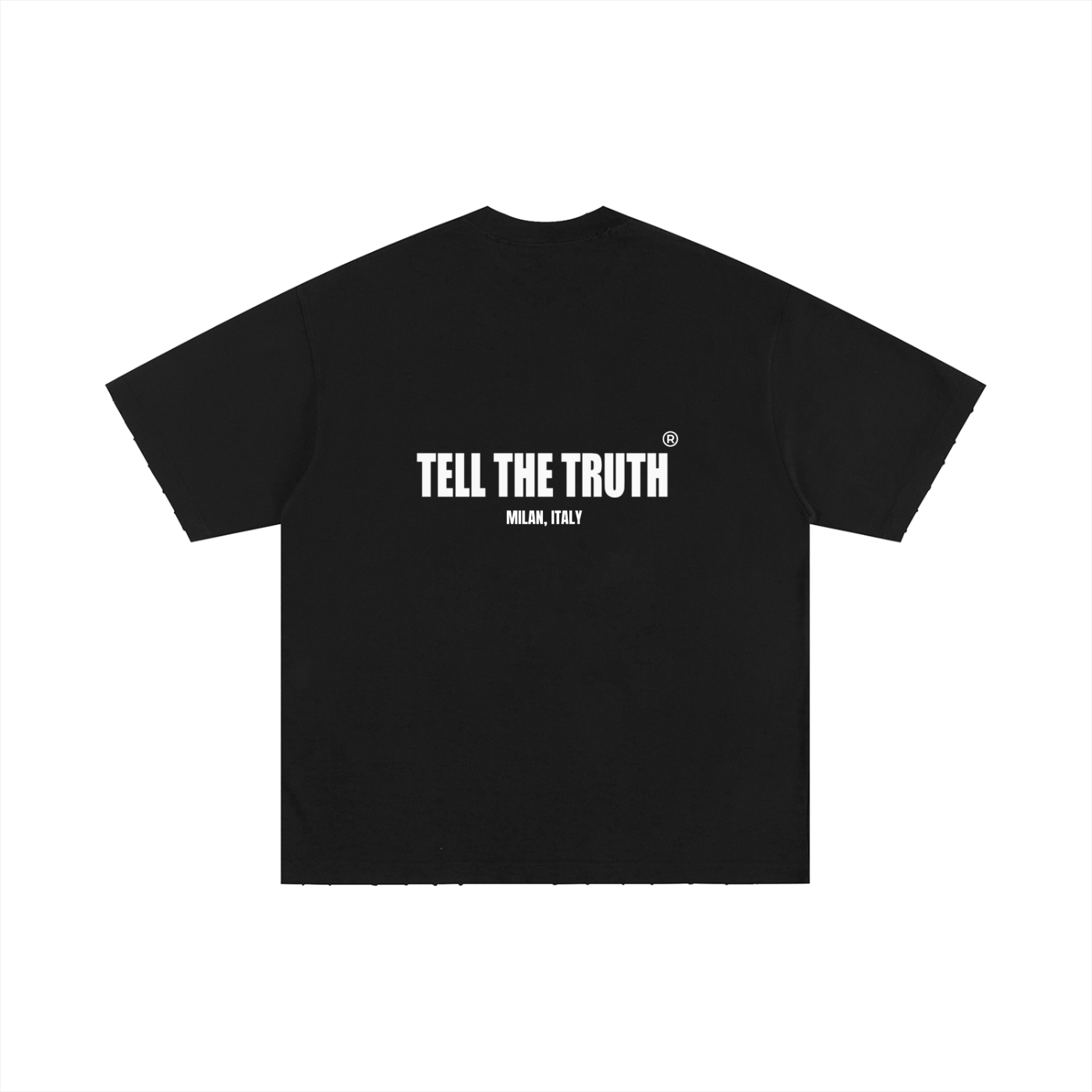 TELL THE TRUTH  Hand-frayed T-Shirt