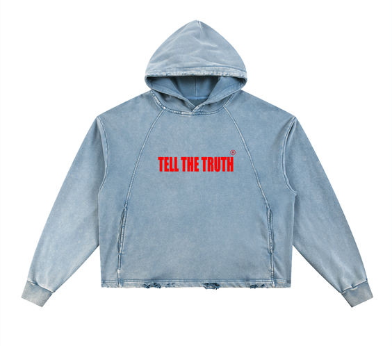 Tell The Truth Frayed-Hem Hoodie